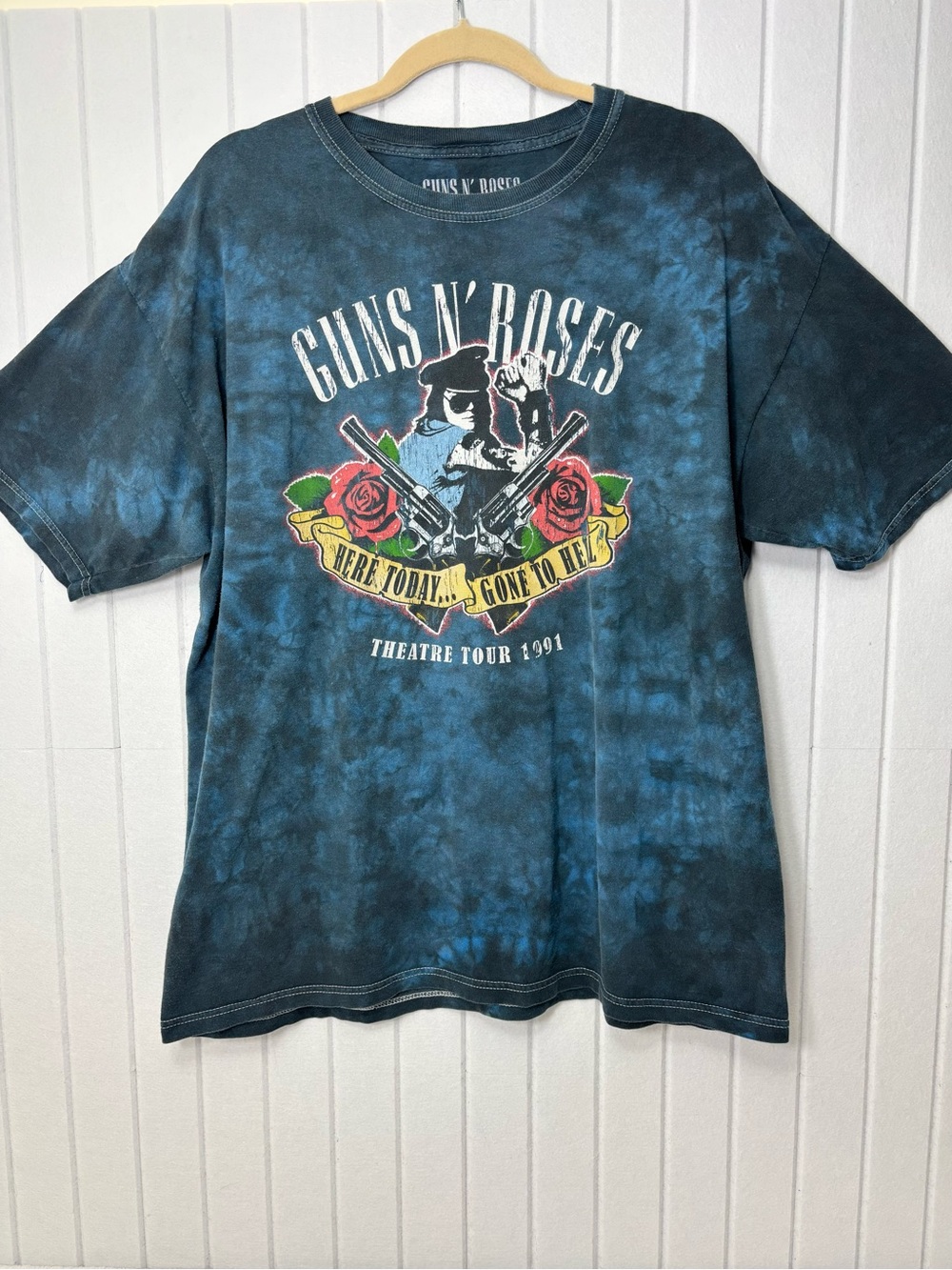 Guns N' Roses 1991 Theatre Tour Vintage  T-Shirt Here Today Gone To Hell Size XL